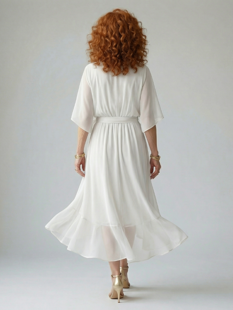 Maison Élise | Robe Midi Drapée Elric