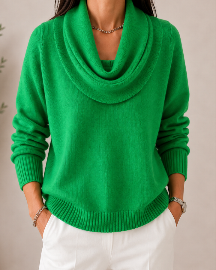 Caralina | Pull en Maille Élégant à Col Bénitier