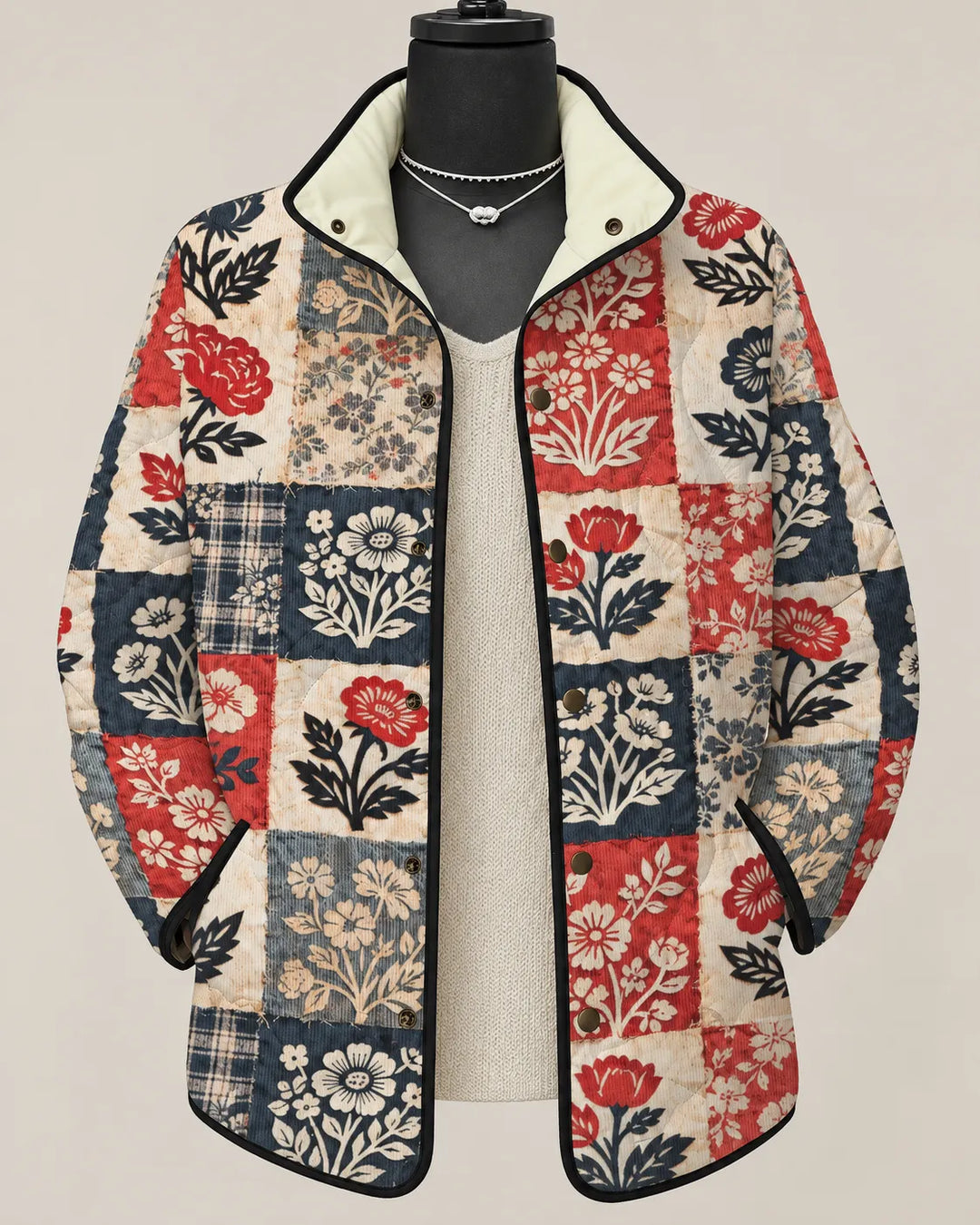 Vivienne | Veste Matelassée Fleurs des Prés