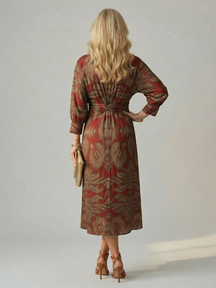 Maison Élise | Robe Midi Wrap Naturelle Lune