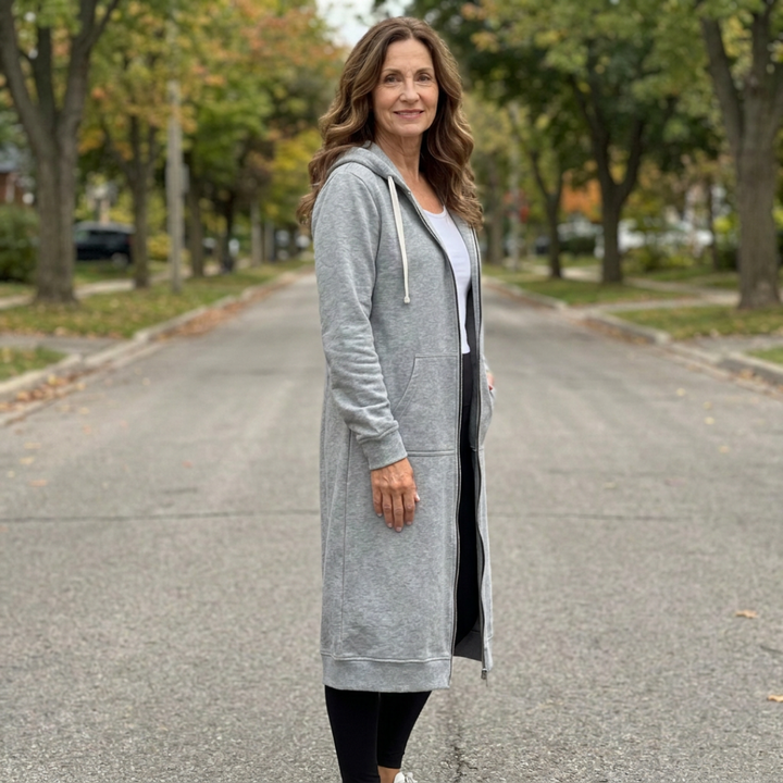 Brixley | Cardigan Long Zippé Coupe Décontractée