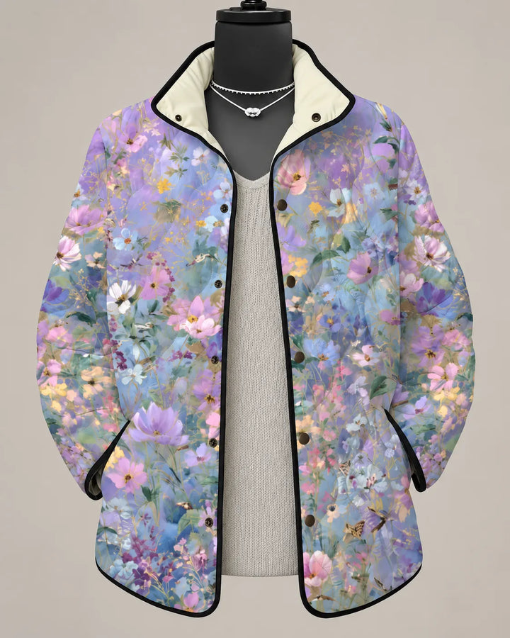 Eliana | Veste Matelassée Fleurie Jardin Doux