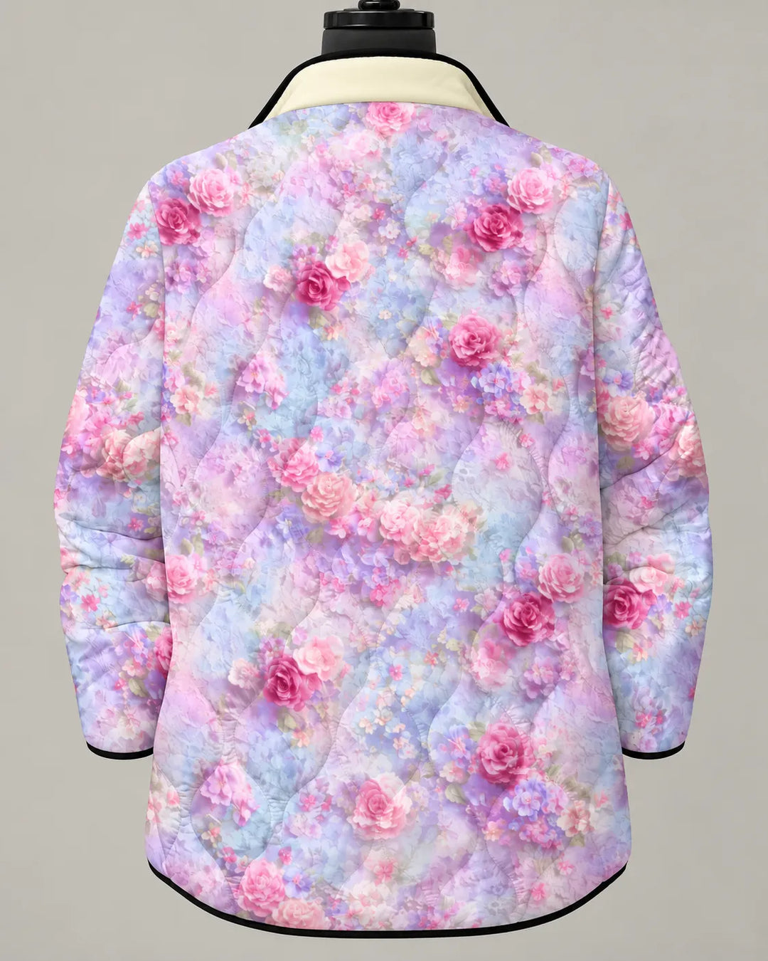 Rosalie | Veste Matelassée Rose Poudrée