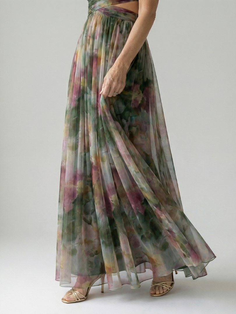Maison Élise | Robe Maxi à Enveloppe Douce Isel