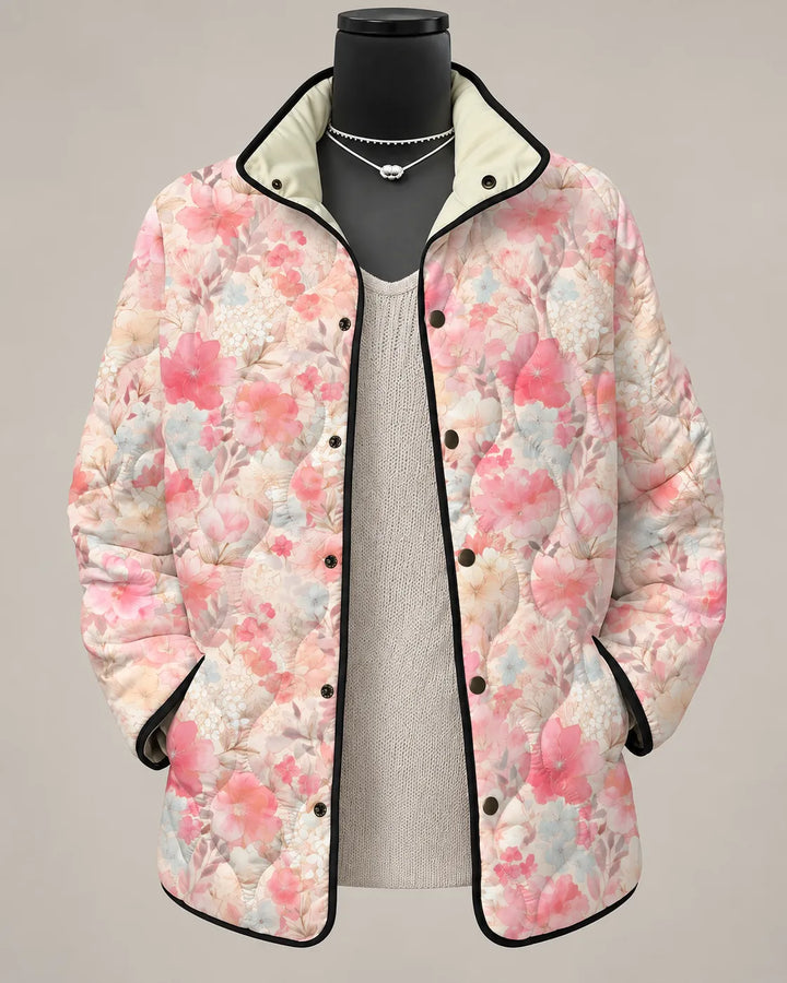 Rosalie | Veste Matelassée Patchwork Fleuri Romantique