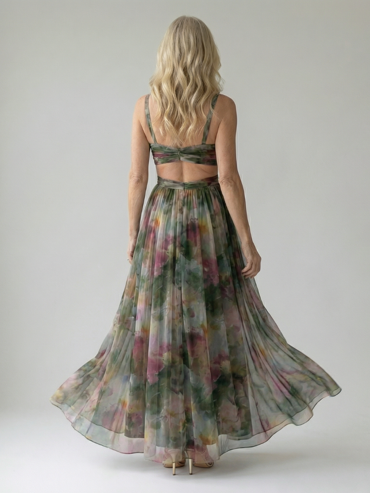 Maison Élise | Robe Maxi à Enveloppe Douce Isel
