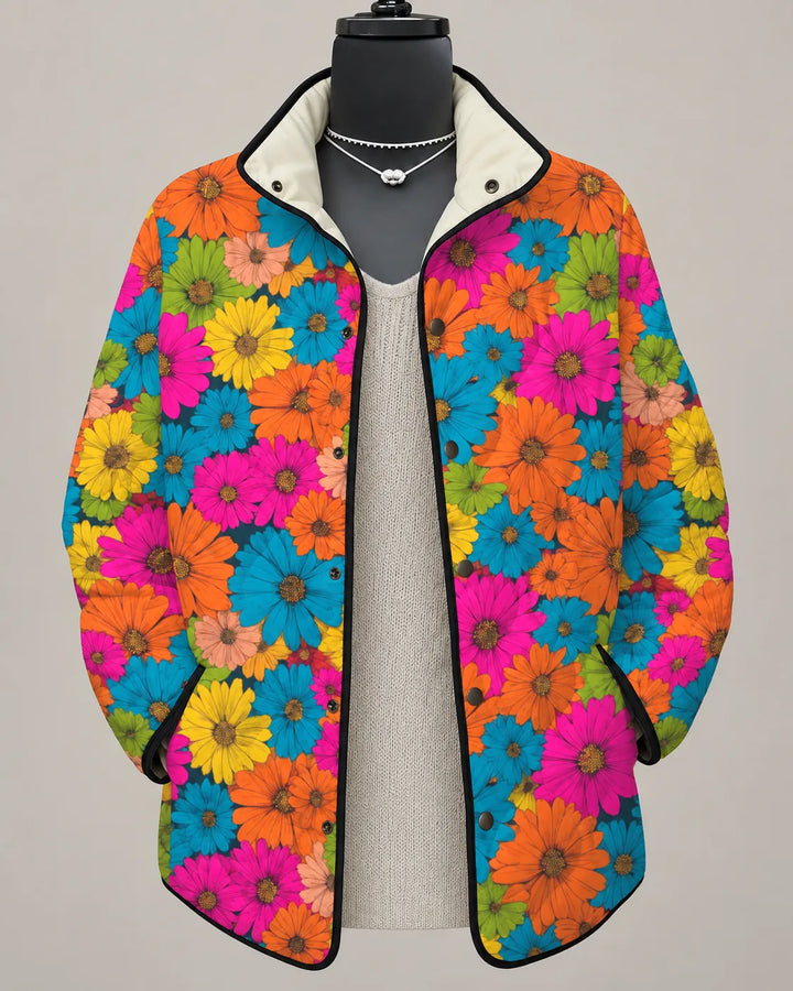 Celestine | Veste Matelassée Patchwork Soleil