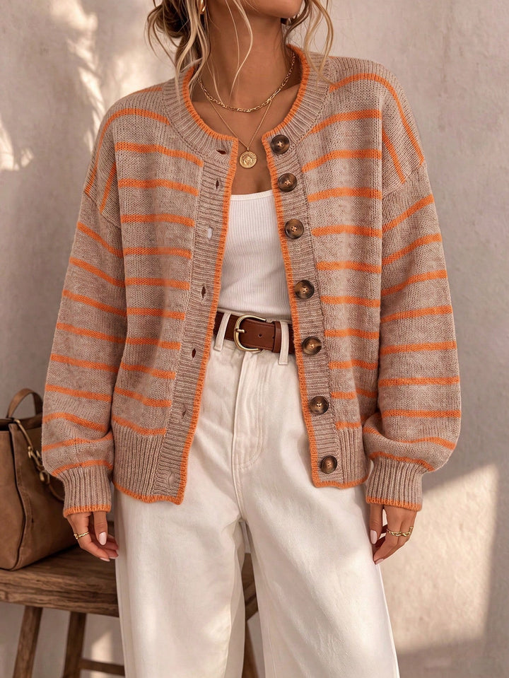 Mabel | Cardigan Rayé en Maille