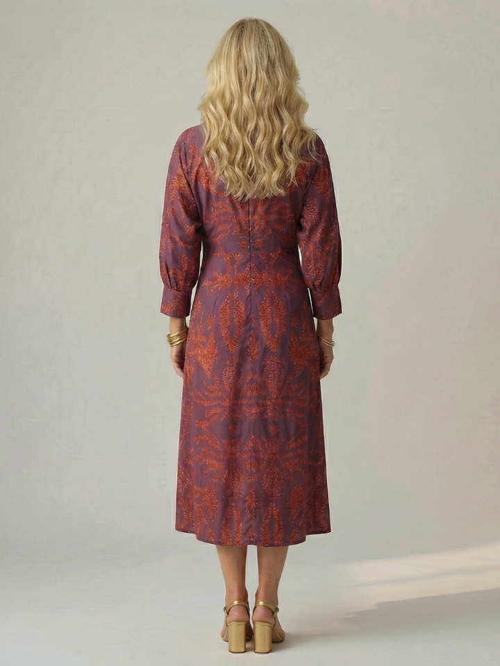 Maison Élise | Robe Midi Wrap Naturelle Lune