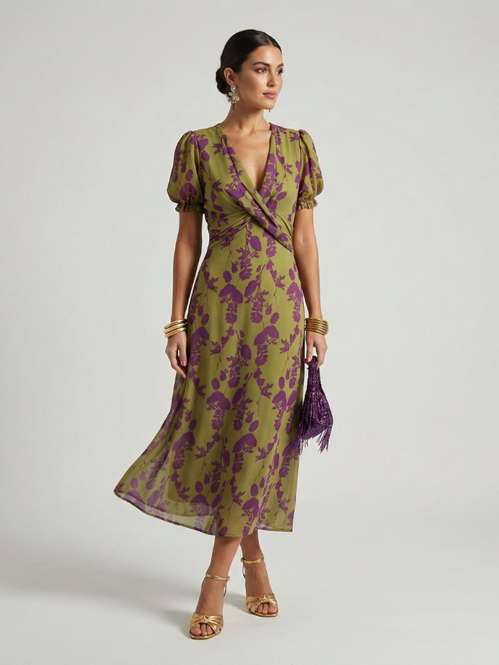 Maison Élise | Robe Midi Florale Détendue Virel