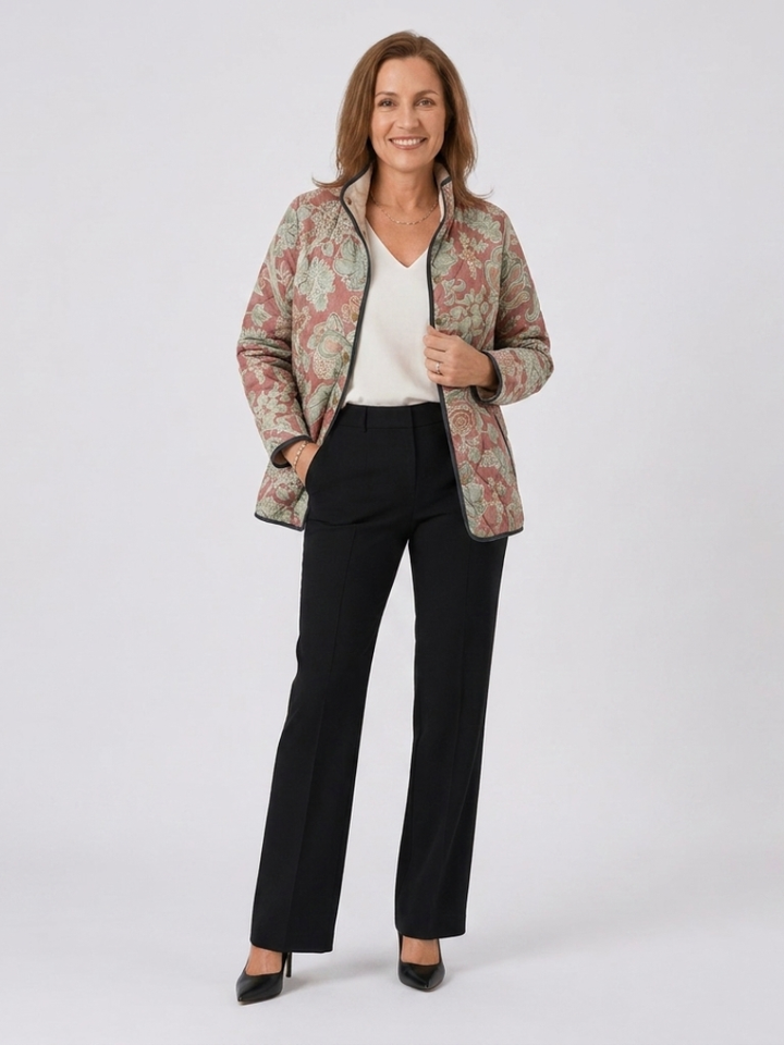 Veste Matelassée Damas Terracotta Pauline