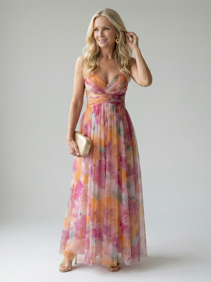 Maison Élise | Robe Maxi à Enveloppe Douce Isel