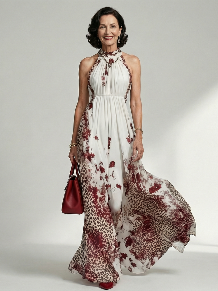 Maison Élise | Robe Maxi Plissée Blanche Orlune