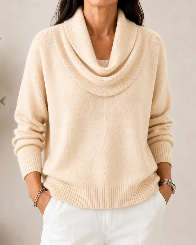 Caralina | Pull en Maille Élégant à Col Bénitier