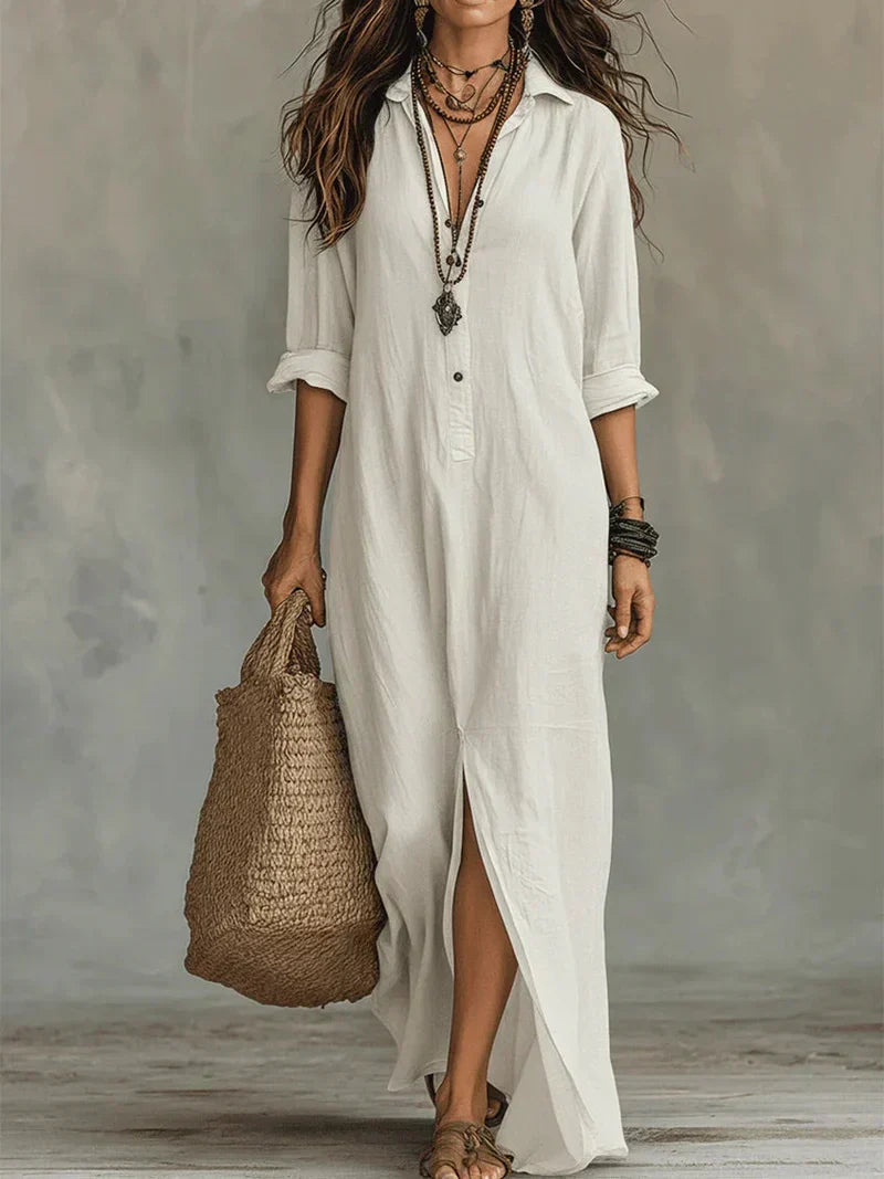 Stevie | Robe Chemise Longue