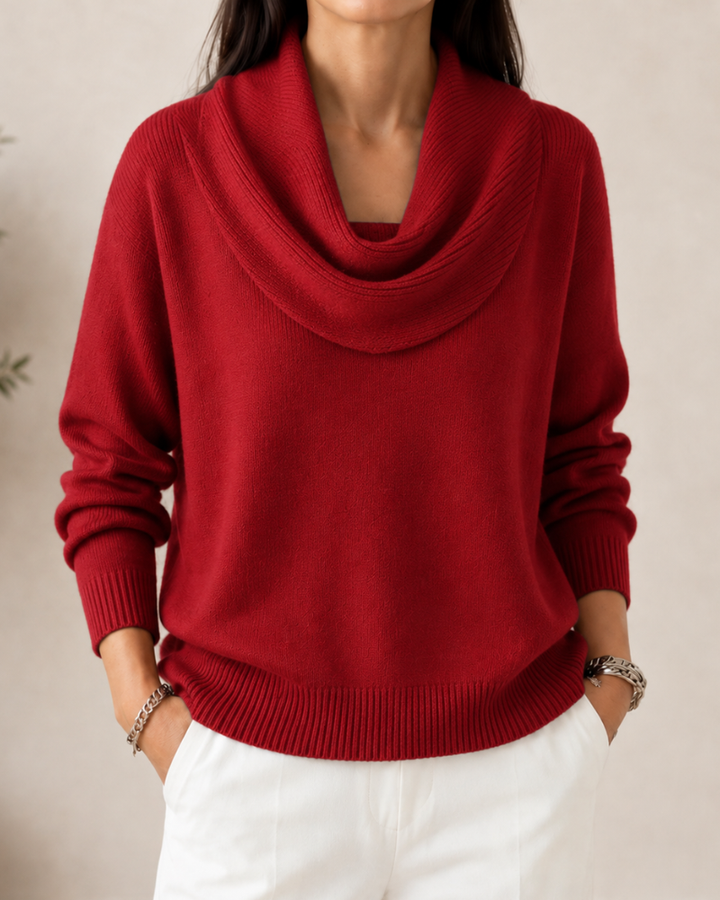 Caralina | Pull en Maille Élégant à Col Bénitier