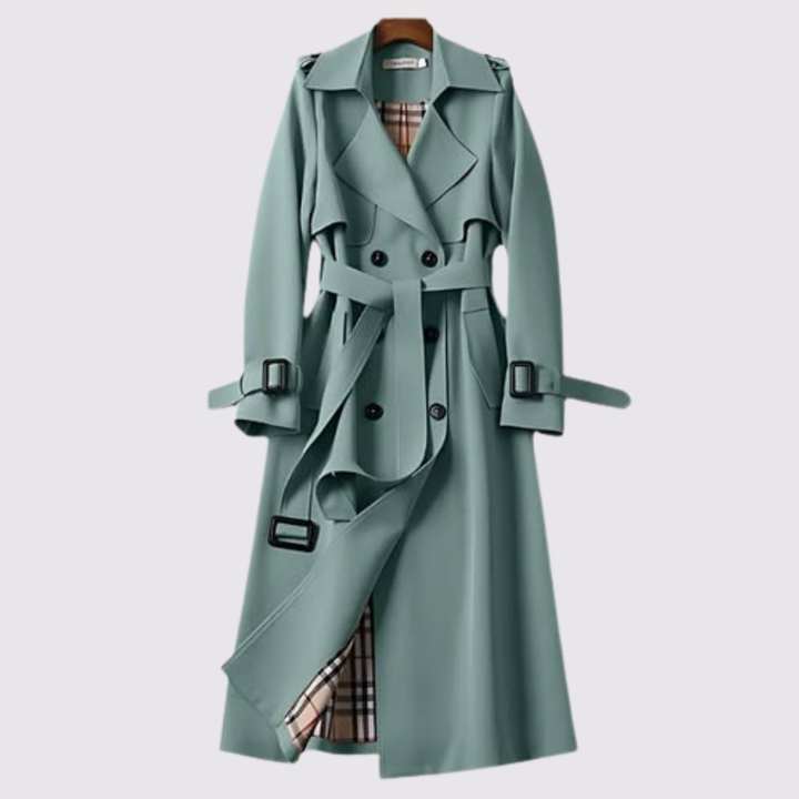 MAISON ELISE | TRANCHÉE MANTEAU LONGUE À CEINTURE POUR FEMMES
