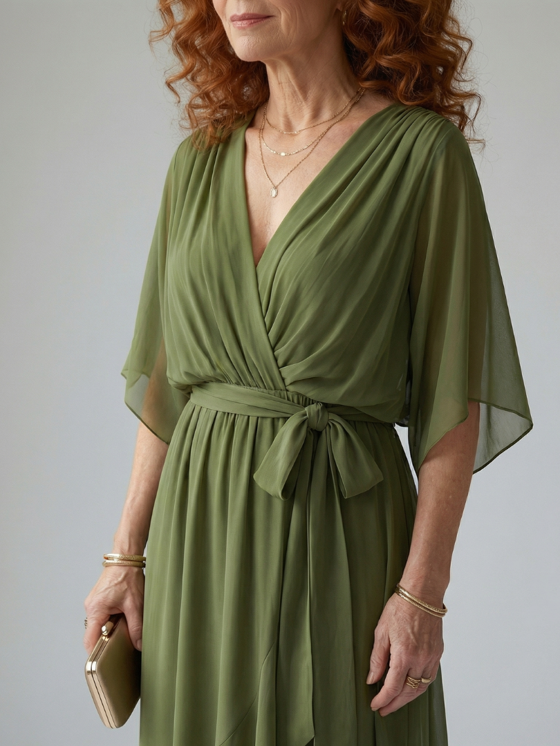 Maison Élise | Robe Midi Drapée Elric