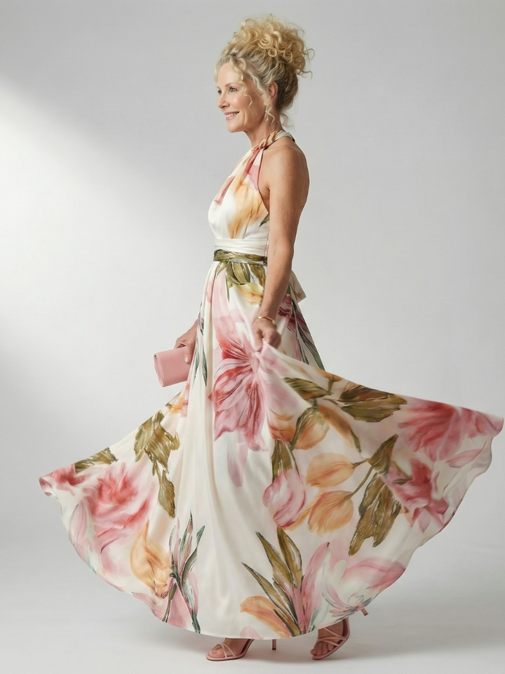 Amiel | Robe Longue Fleurie Légère