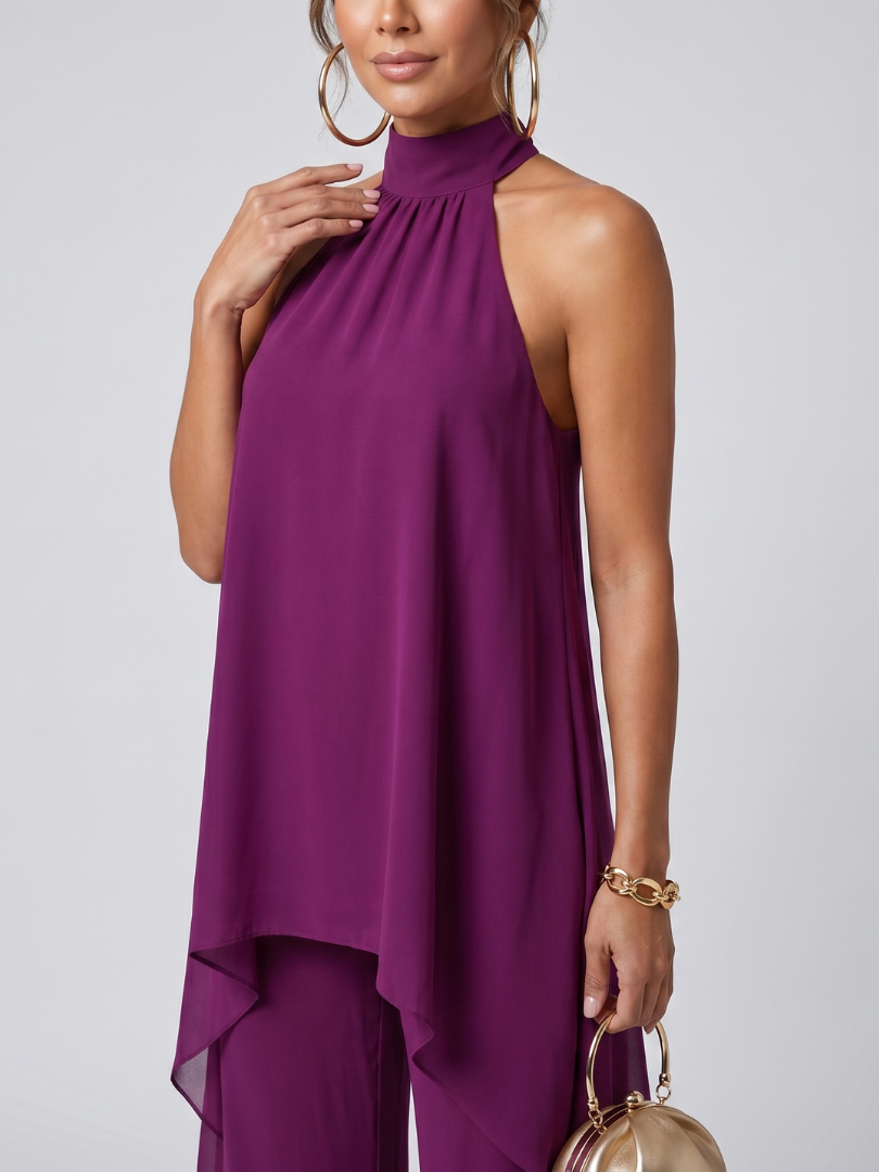 Zareen | Ensemble Tunique Asymétrique et Pantalon Large