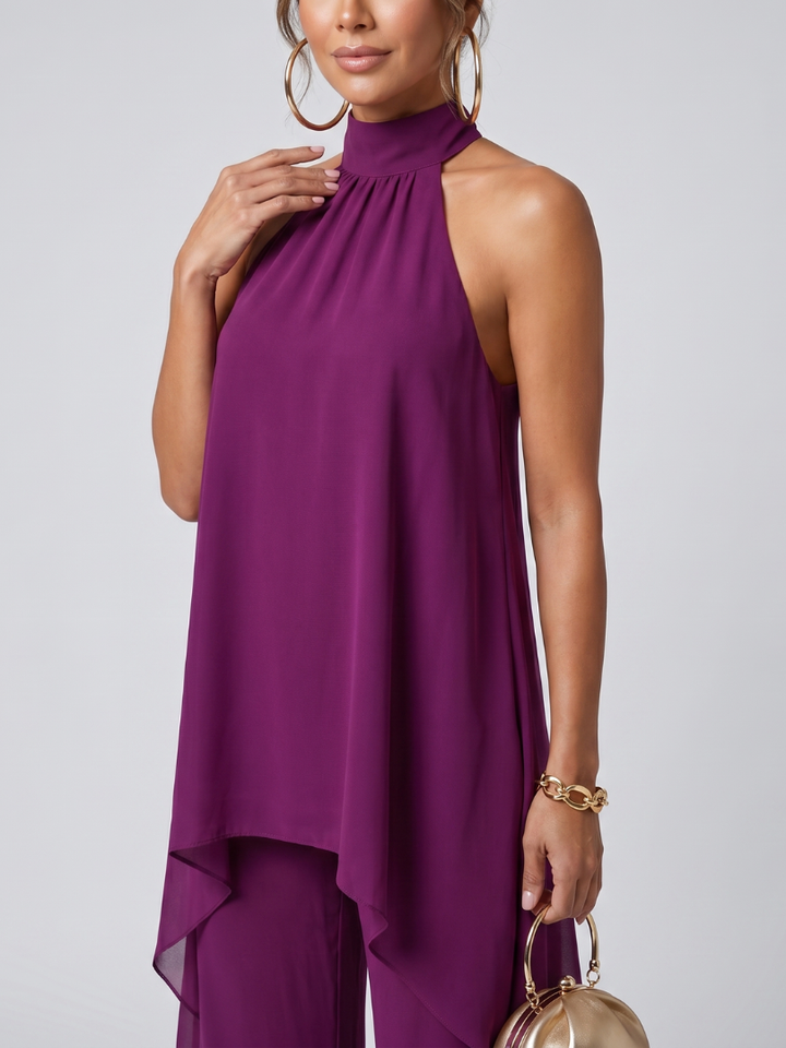 Zareen | Ensemble Tunique Asymétrique et Pantalon Large