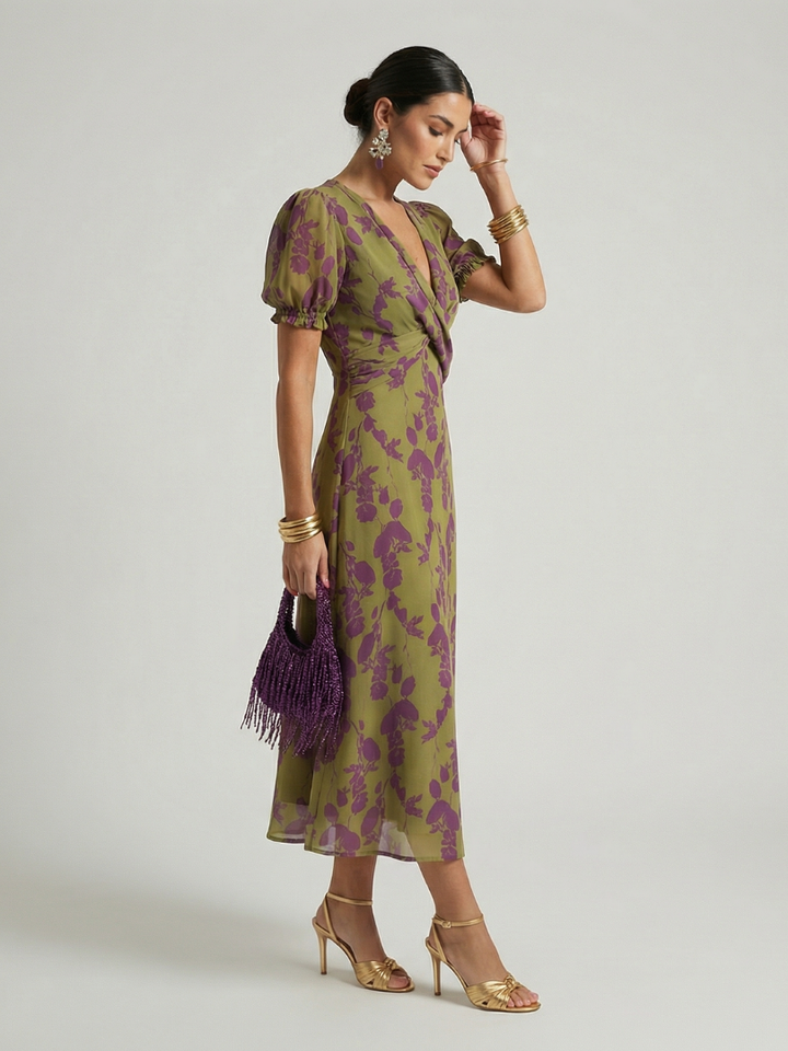 Maison Élise | Robe Midi Florale Détendue Virel