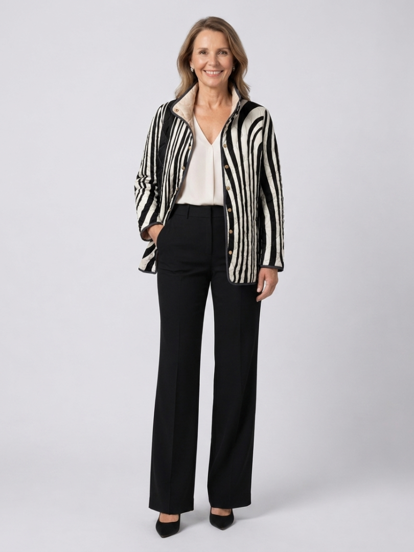 Veste Matelassée Graphique Zébrée Sylvie