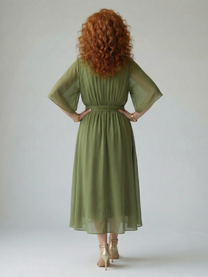 Maison Élise | Robe Midi Drapée Elric
