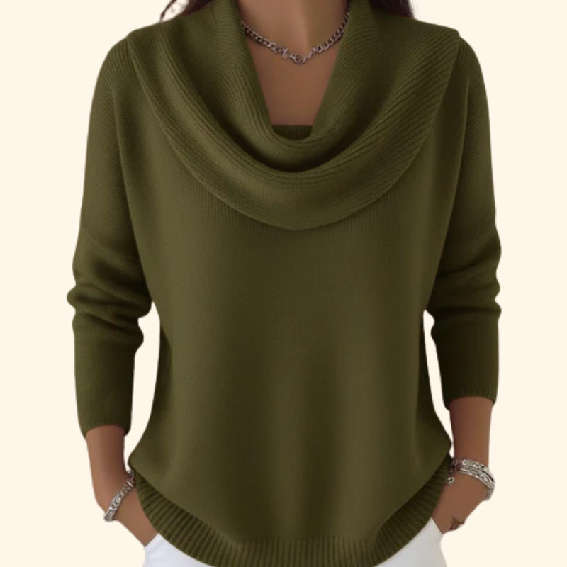 Barbara | Pull à Col Bénitier Drapé