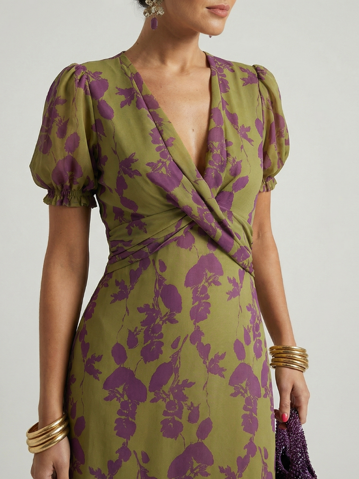Maison Élise | Robe Midi Florale Détendue Virel