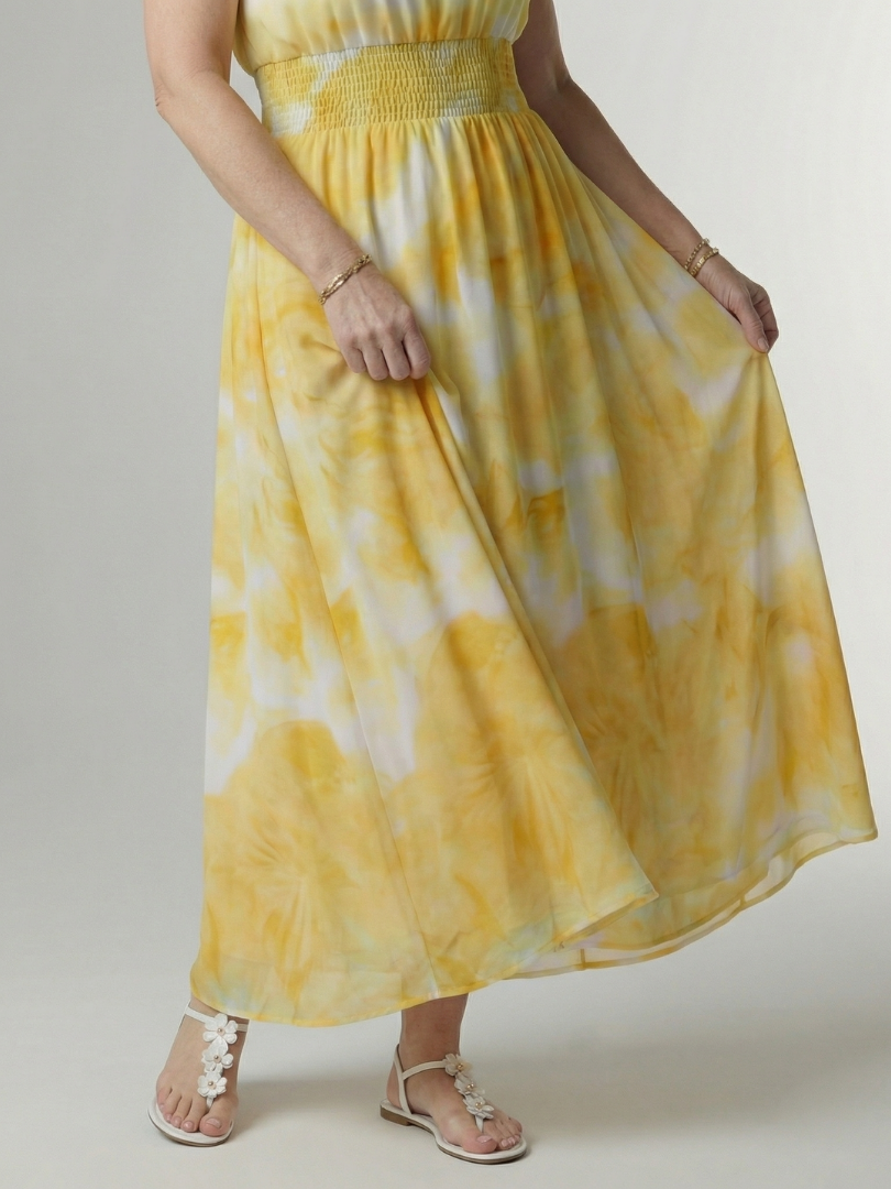 Maison Élise | Robe Midi à Encolure Halter Froncée Sylin