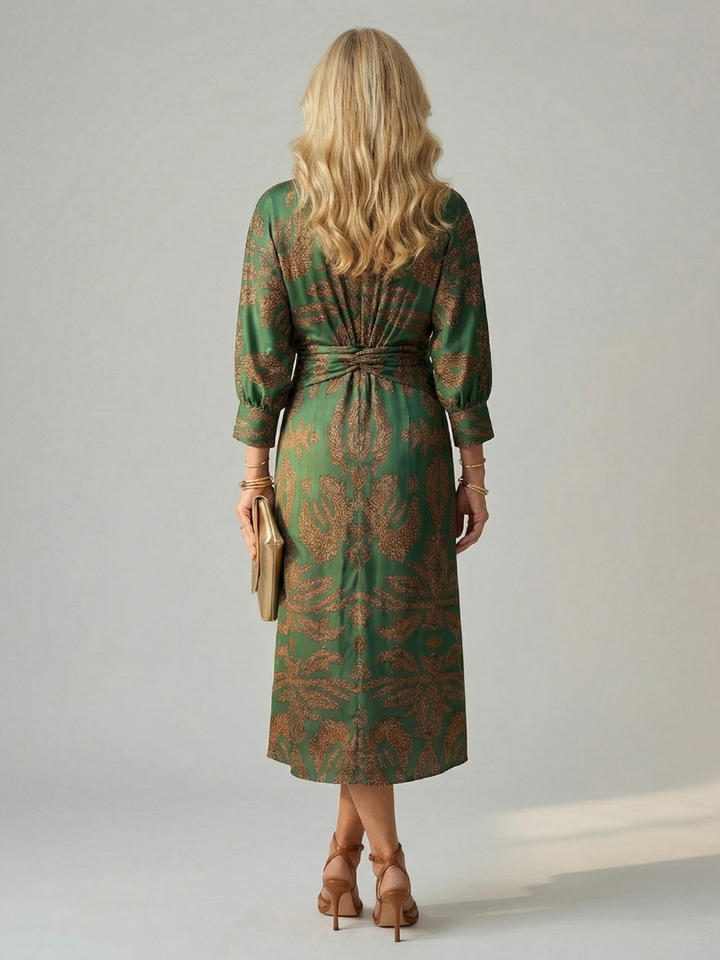 Maison Élise | Robe Midi Wrap Naturelle Lune