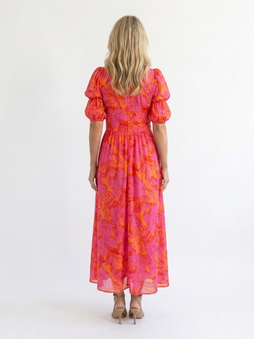 Maison Élise | Robe Midi à Manches Bouffantes Willow