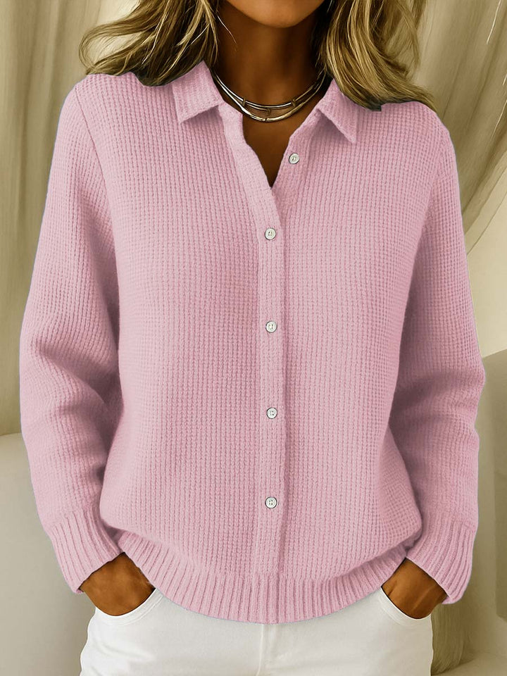 Cardigan Boutonné en Maille Douce | Manches Longues Classiques