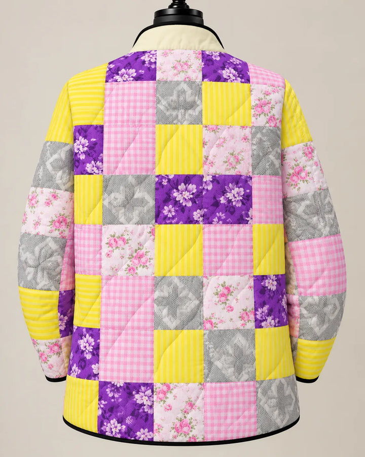 Celestine | Veste Matelassée Patchwork Soleil