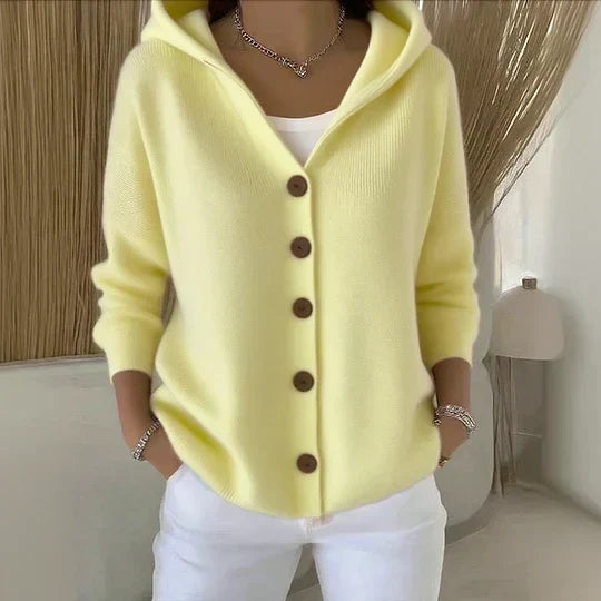 Zoé | Cardigan à Capuche en Maille Douce