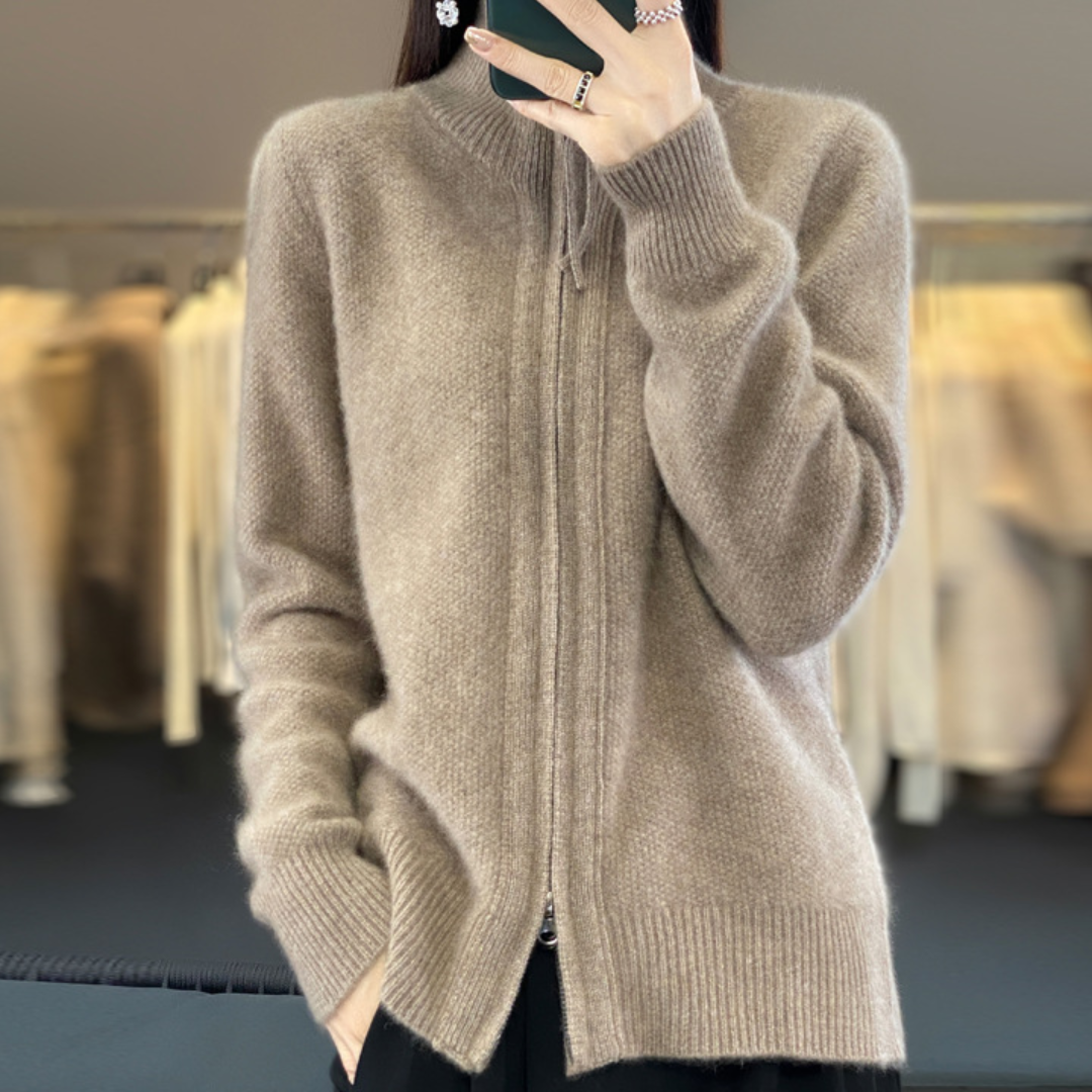 Luna | Cardigan Zippé Doux et Polyvalent