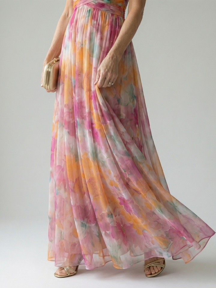 Maison Élise | Robe Maxi à Enveloppe Douce Isel