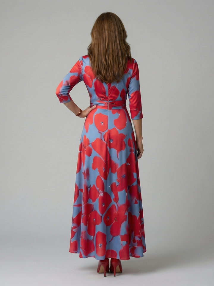 Maison Élise | Robe Midi Croisée à Col Celine
