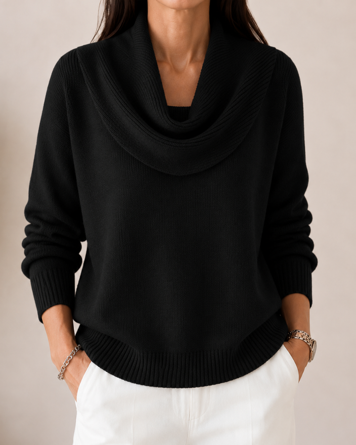 Caralina | Pull en Maille Élégant à Col Bénitier