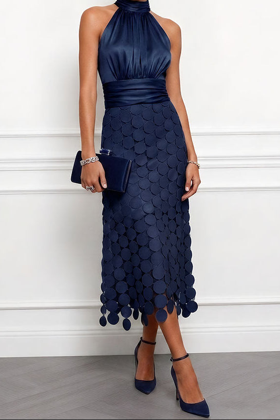 Céline | Robe Midi Élégante de Cérémonie