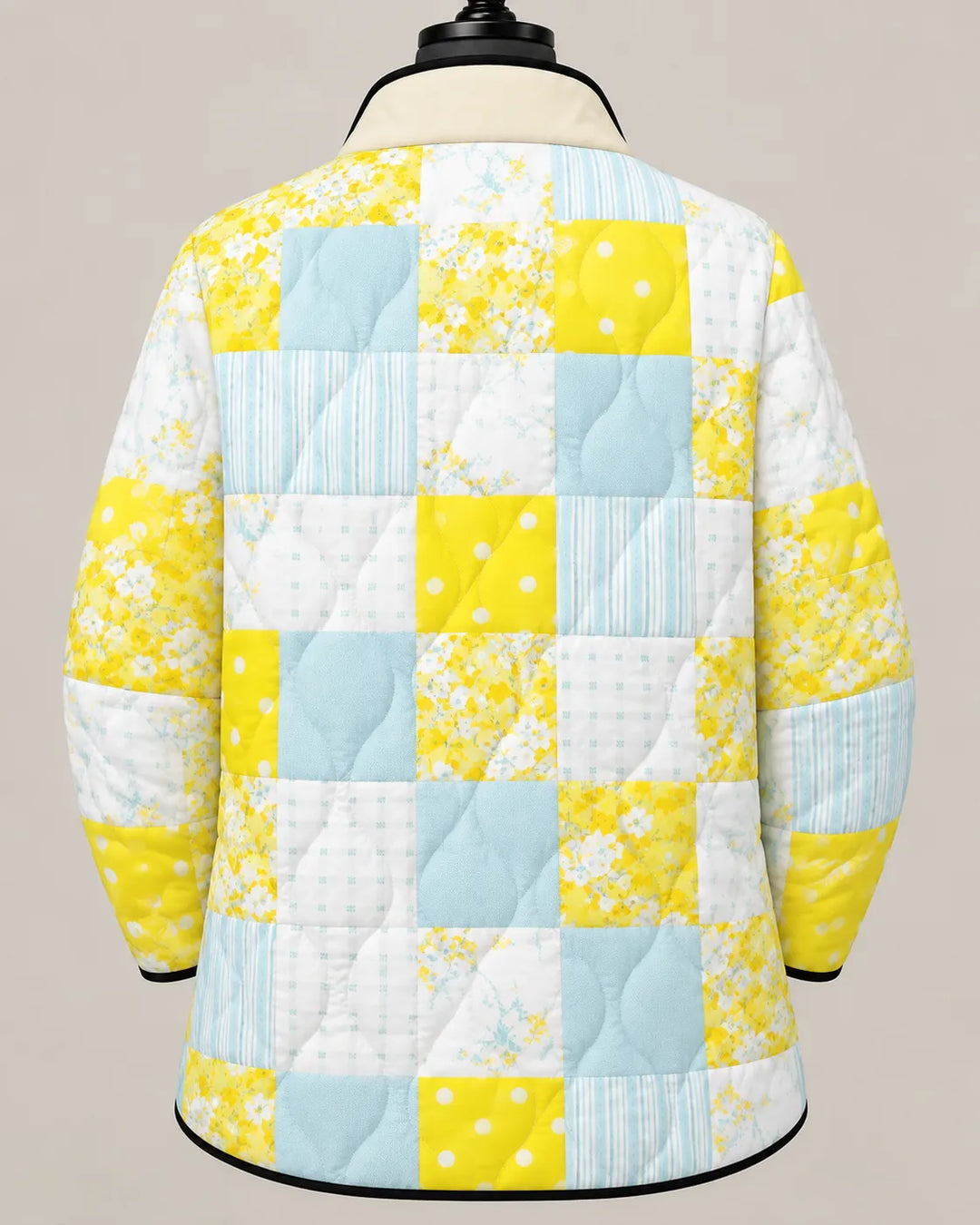 Elowen | Veste Matelassée Patchwork Ensoleillé