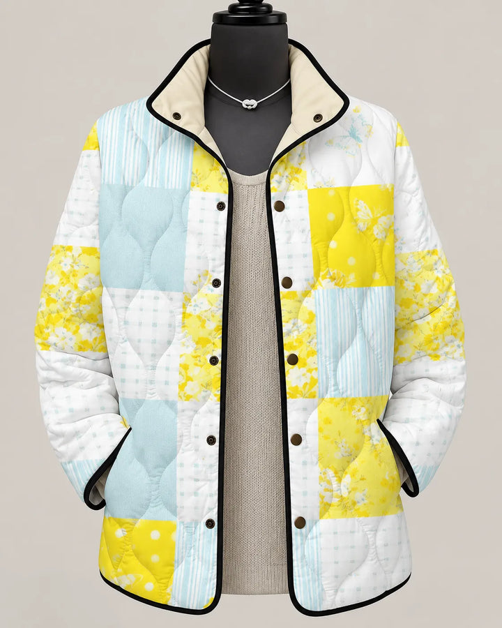 Elowen | Veste Matelassée Patchwork Ensoleillé