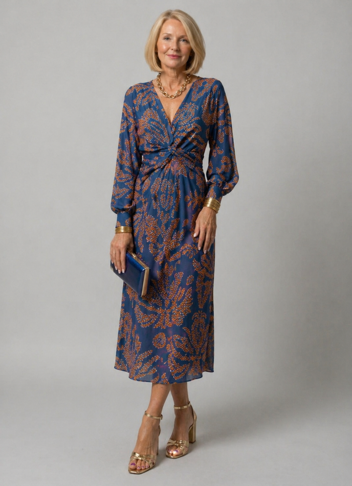 Dineke | Robe Fleurie à Manches Longues