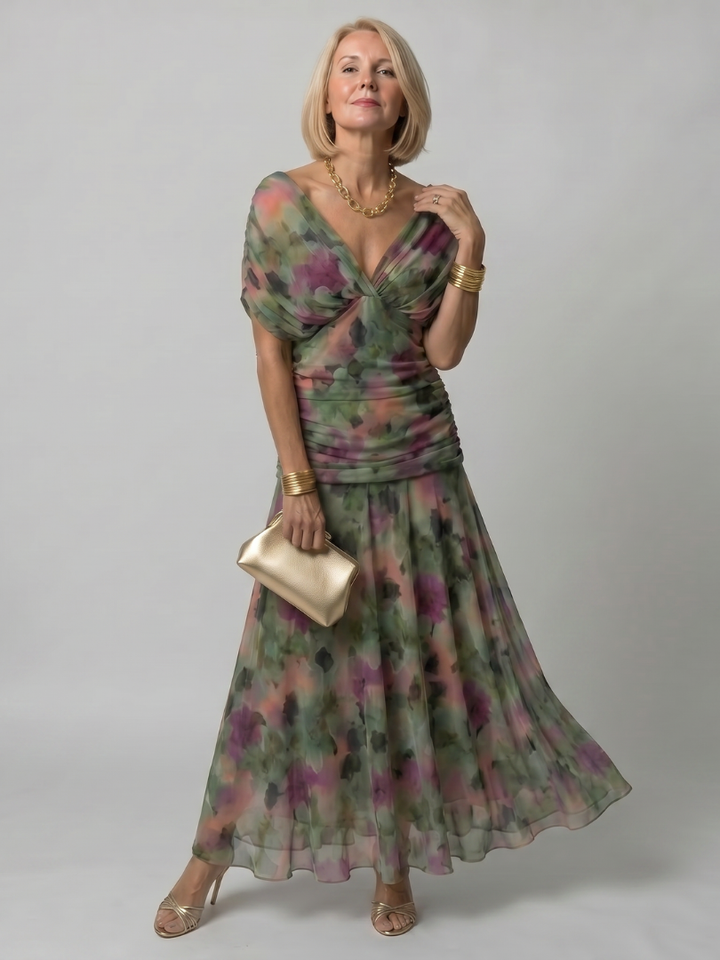 Calen | Robe Midi Fluide à Épaules Dénudées