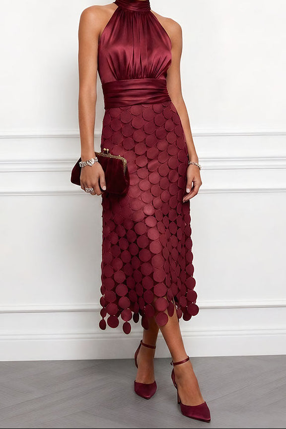 Céline | Robe Midi Élégante de Cérémonie