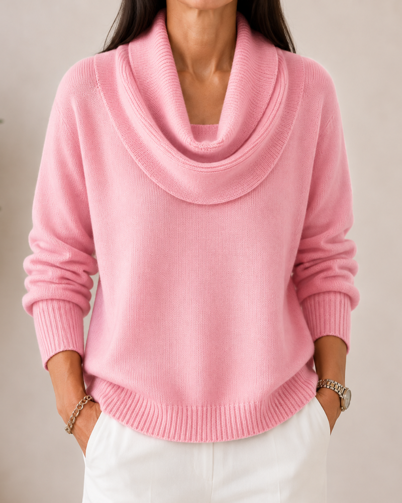 Caralina | Pull en Maille Élégant à Col Bénitier