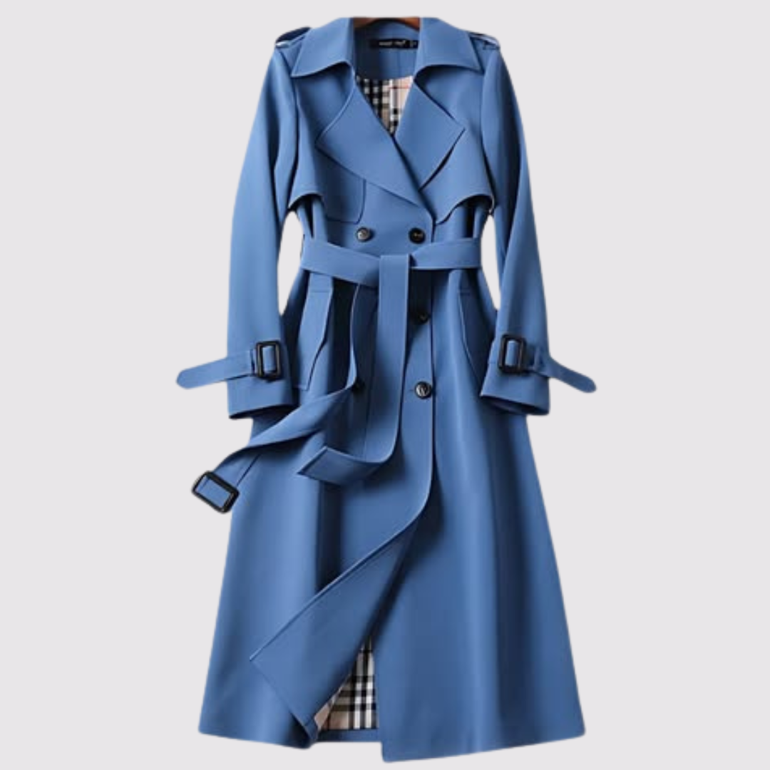 MAISON ELISE | TRANCHÉE MANTEAU LONGUE À CEINTURE POUR FEMMES