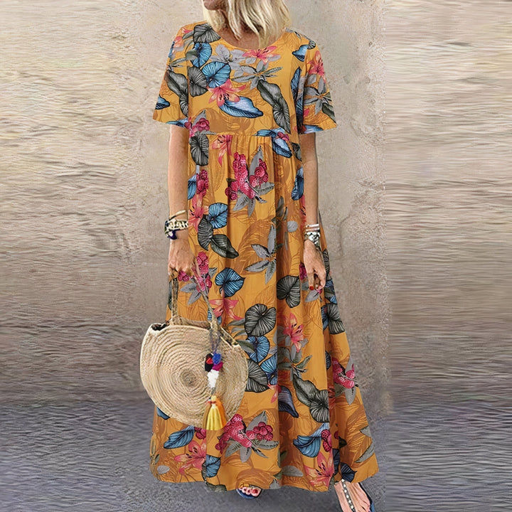Lovi | Robe Midi Fleurie à Manches Papillon