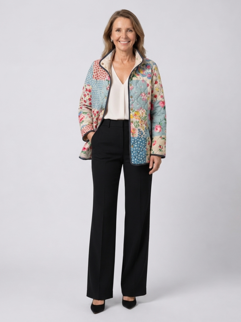 Veste Matelassée Patchwork Fleuri Chloé